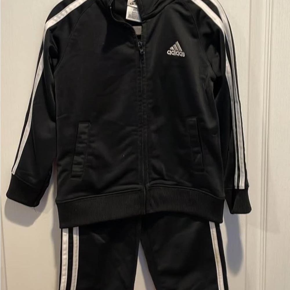 Adidas Black and White Athletic Tracksuit